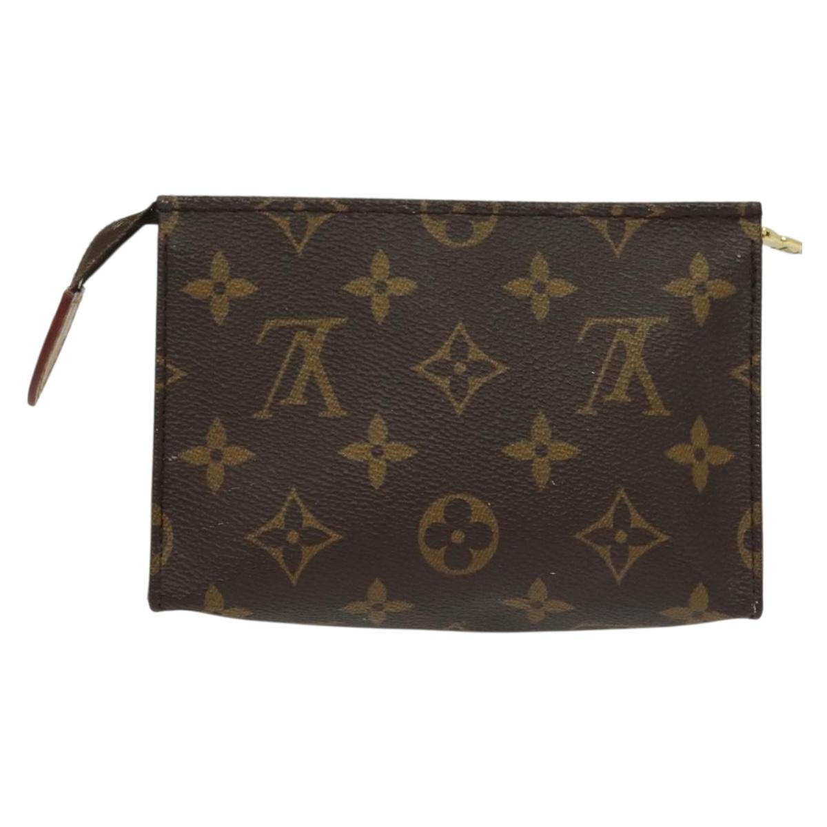 LOUIS VUITTON Monogram Poche Toilette 15 Pouch M47546 LV Auth 136698