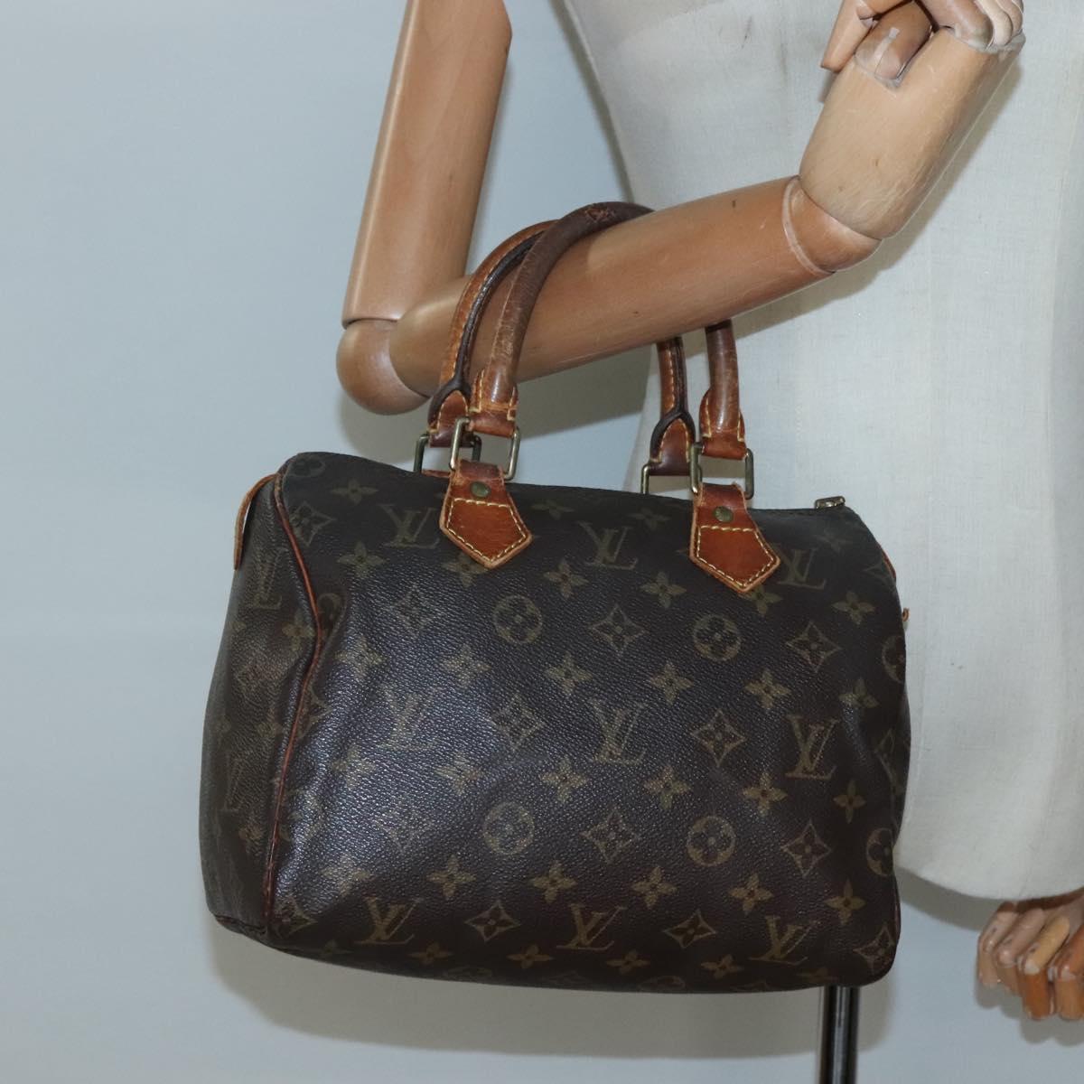 LOUIS VUITTON Monogram Speedy 25 Hand Bag M41528 LV Auth 136707