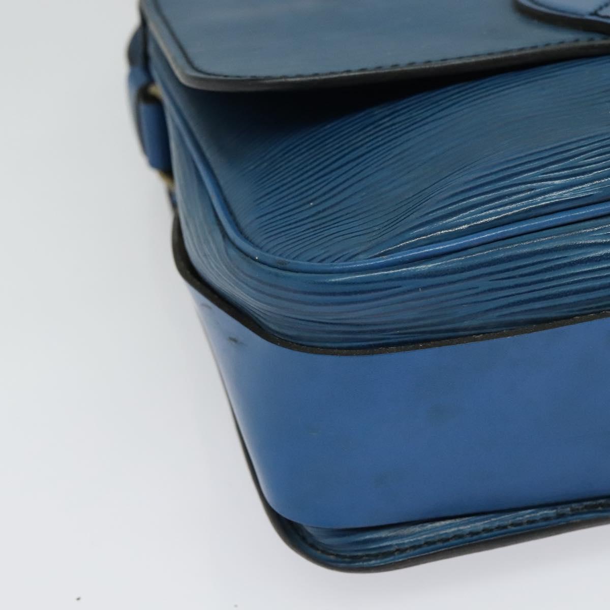 LOUIS VUITTON Epi Cartouchiere MM Shoulder Bag Blue M52245 LV Auth 136712