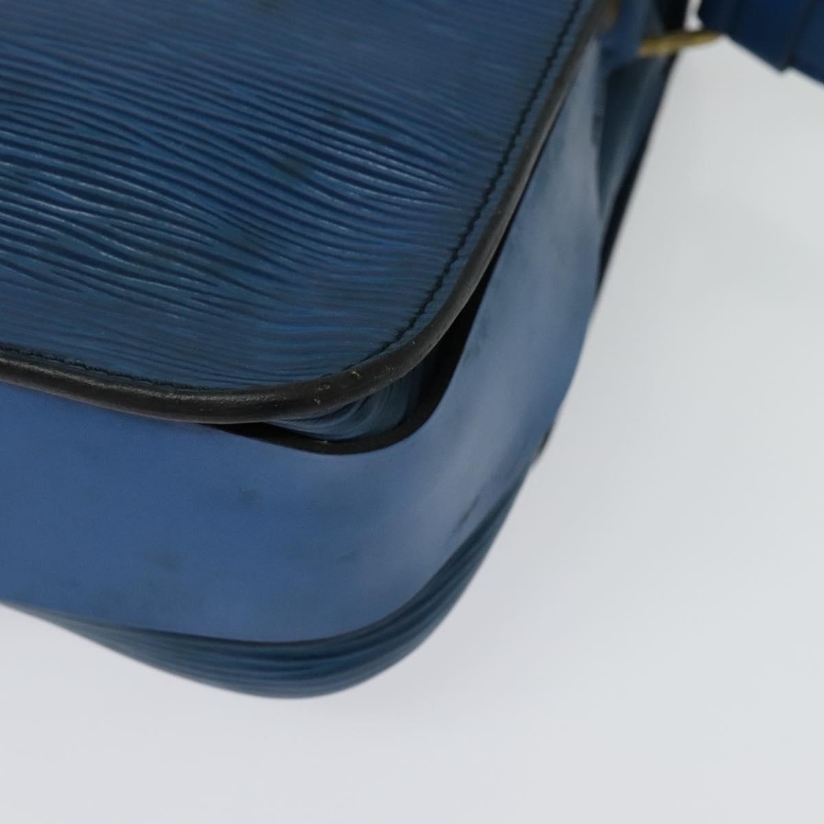 LOUIS VUITTON Epi Cartouchiere MM Shoulder Bag Blue M52245 LV Auth 136712