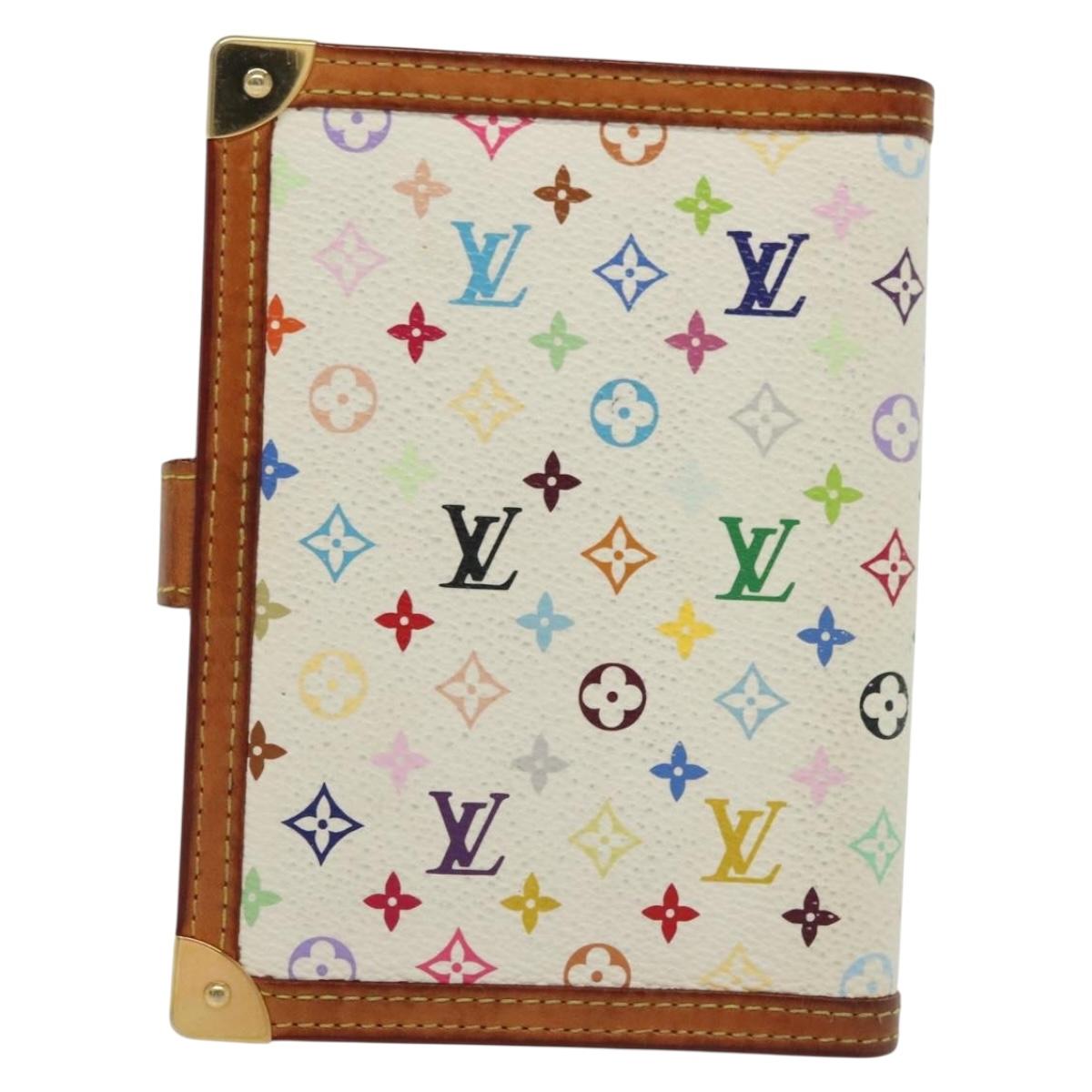 LOUIS VUITTON Multicolor Agenda PM Day Planner Cover White R21074 Auth 136737