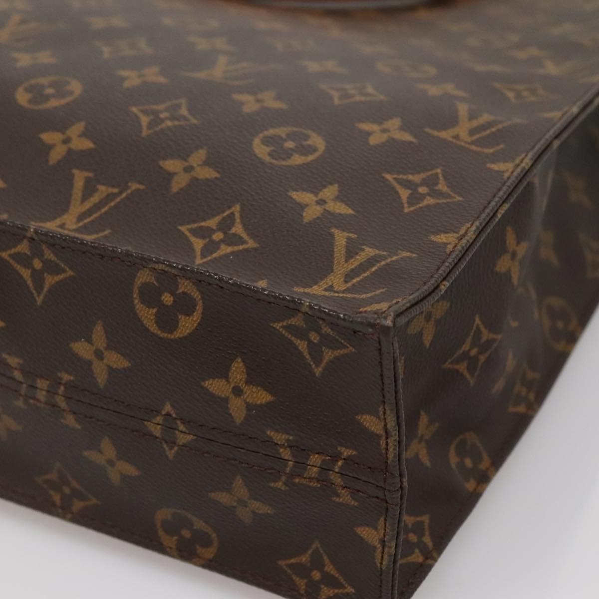 LOUIS VUITTON Monogram Sac Plat Hand Bag M51140 LV Auth 136768