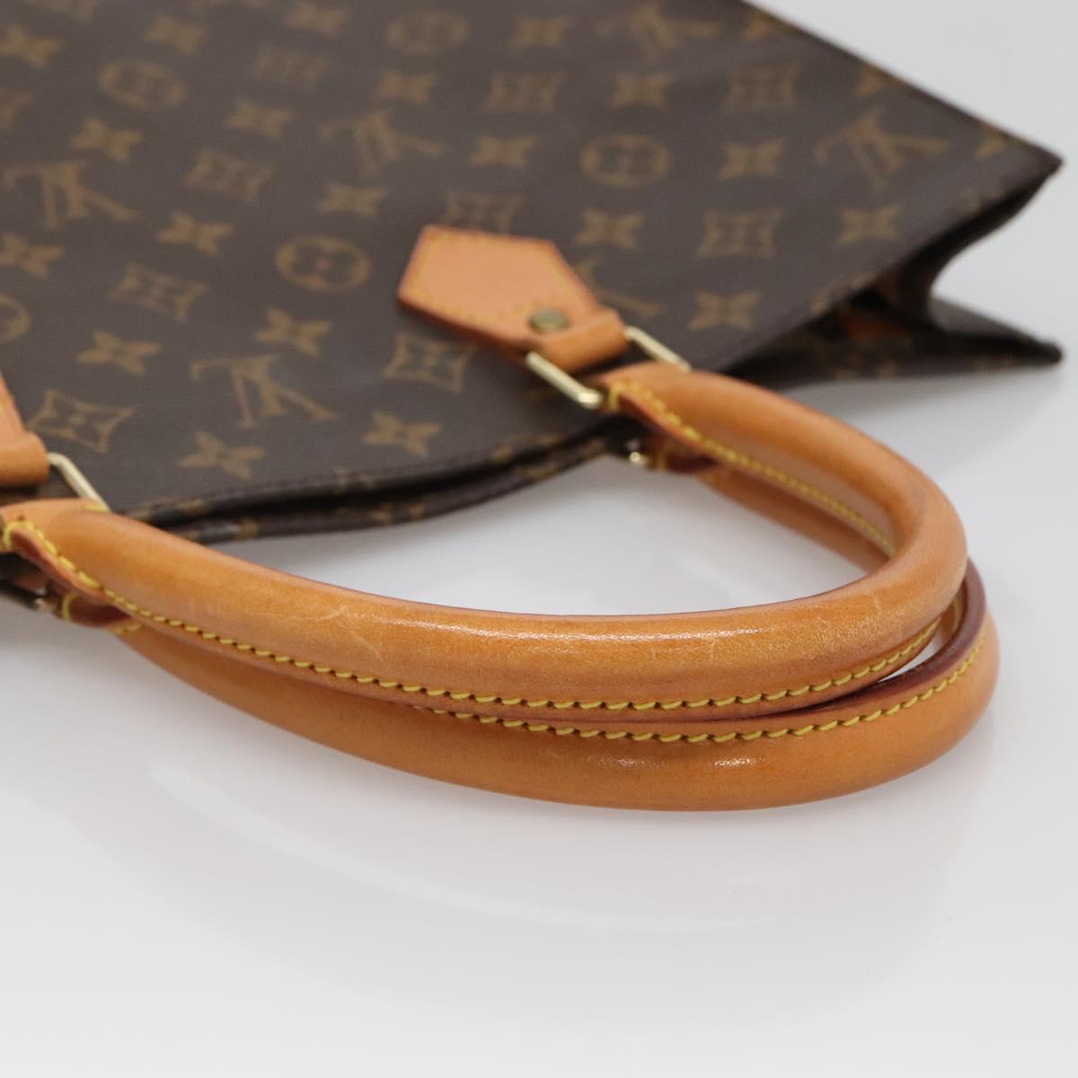 LOUIS VUITTON Monogram Sac Plat Hand Bag M51140 LV Auth 136768