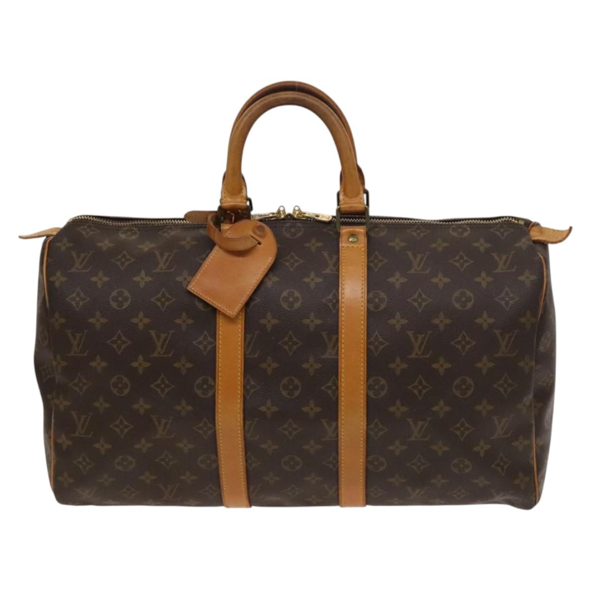 LOUIS VUITTON Monogram Keepall 45 Boston Bag M41428 LV Auth 136776