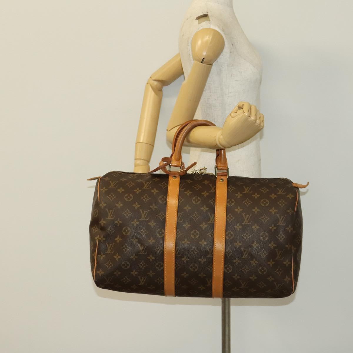 LOUIS VUITTON Monogram Keepall 45 Boston Bag M41428 LV Auth 136776