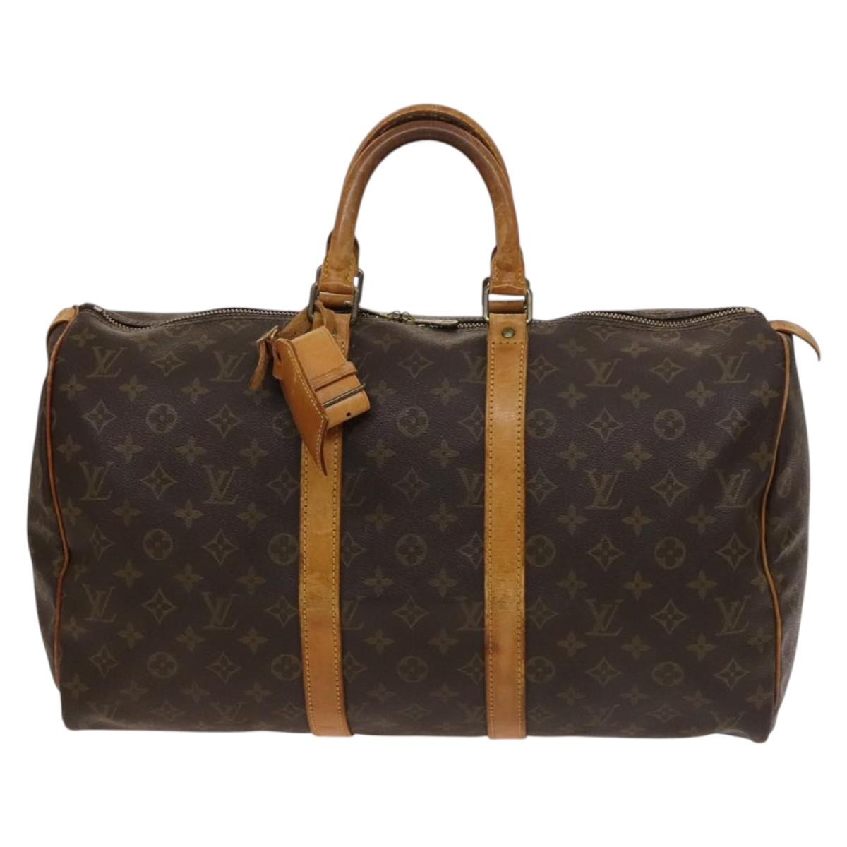 LOUIS VUITTON Monogram Keepall 45 Boston Bag M41428 LV Auth 136777