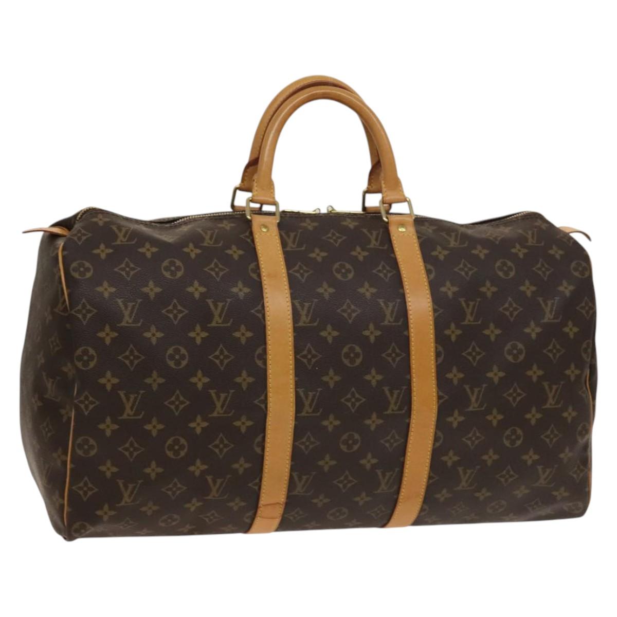 LOUIS VUITTON Monogram Keepall 50 Boston Bag M41426 LV Auth 136779