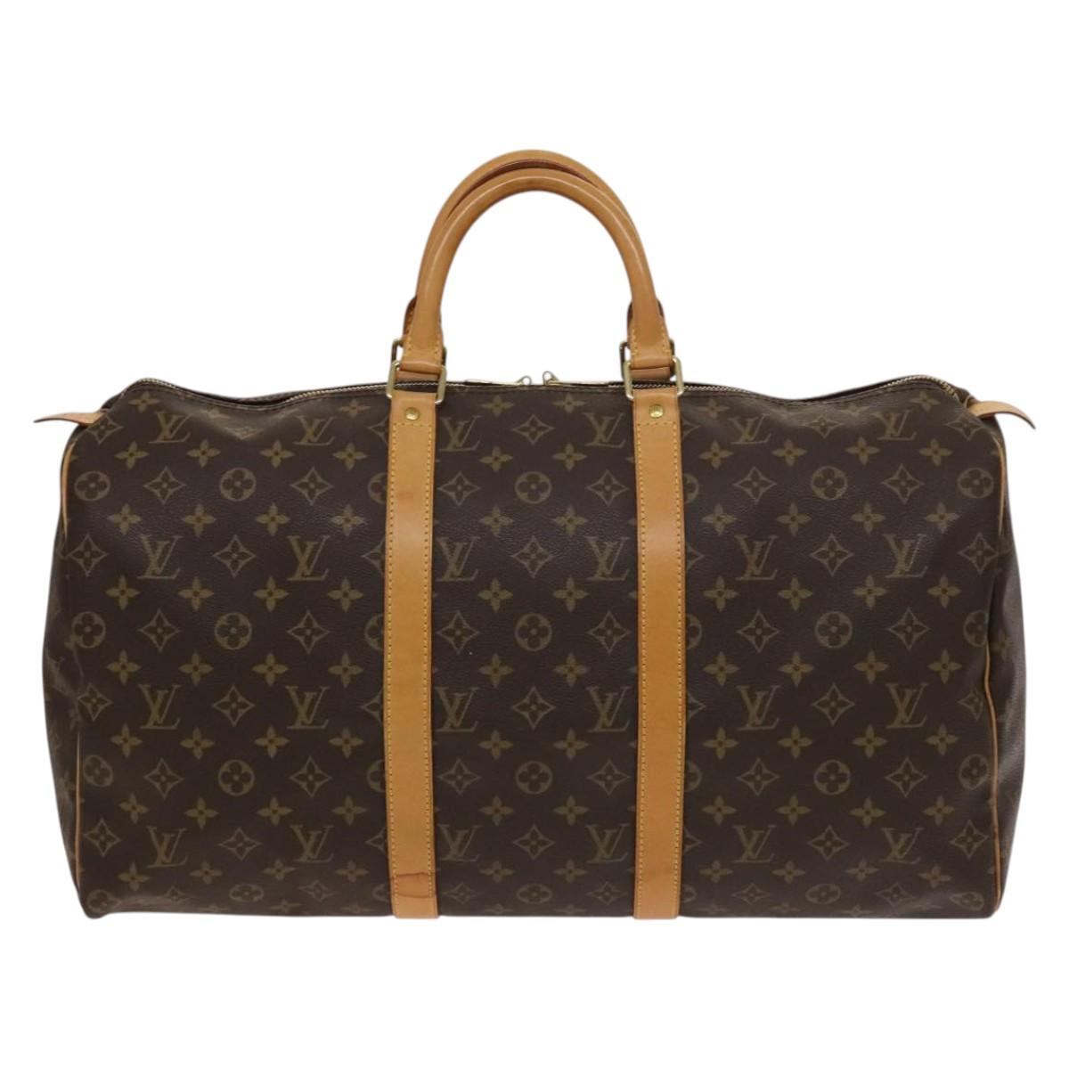 LOUIS VUITTON Monogram Keepall 50 Boston Bag M41426 LV Auth 136779
