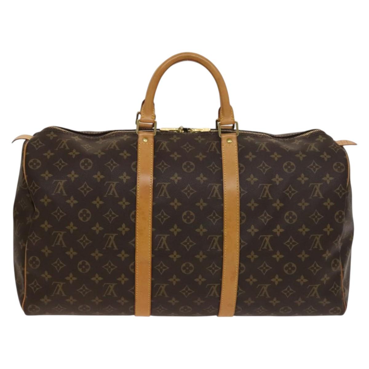 LOUIS VUITTON Monogram Keepall 50 Boston Bag M41426 LV Auth 136779