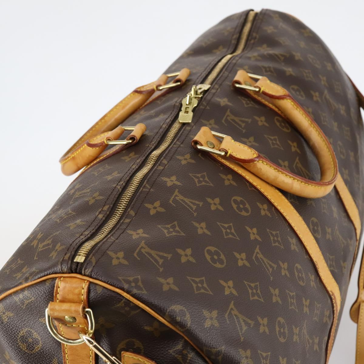 LOUIS VUITTON Monogram Keepall Bandouliere 55 Boston Bag M41414 LV Auth 136784
