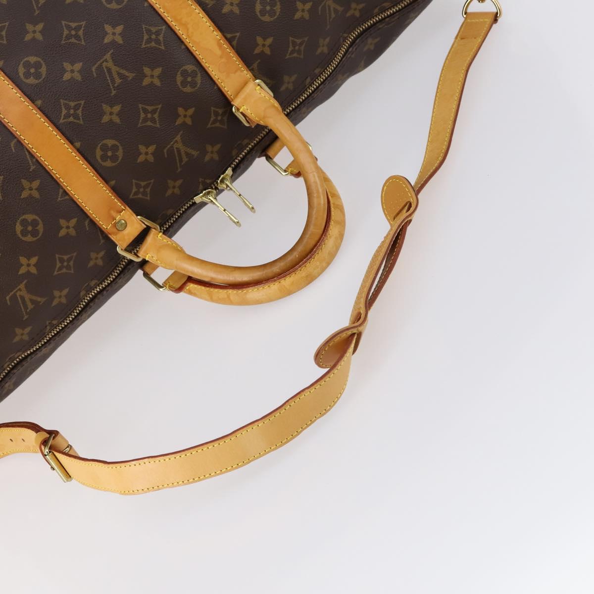 LOUIS VUITTON Monogram Keepall Bandouliere 55 Boston Bag M41414 LV Auth 136784