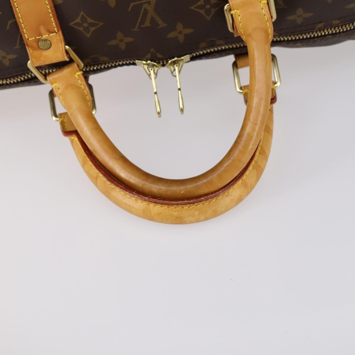 LOUIS VUITTON Monogram Keepall Bandouliere 55 Boston Bag M41414 LV Auth 136784