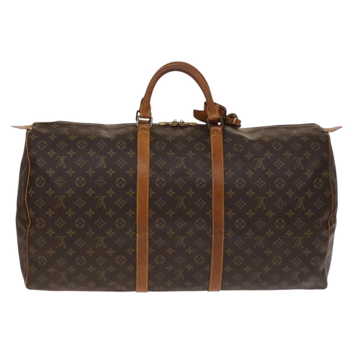 LOUIS VUITTON Monogram Keepall 60 Boston Bag M41422 LV Auth 136786
