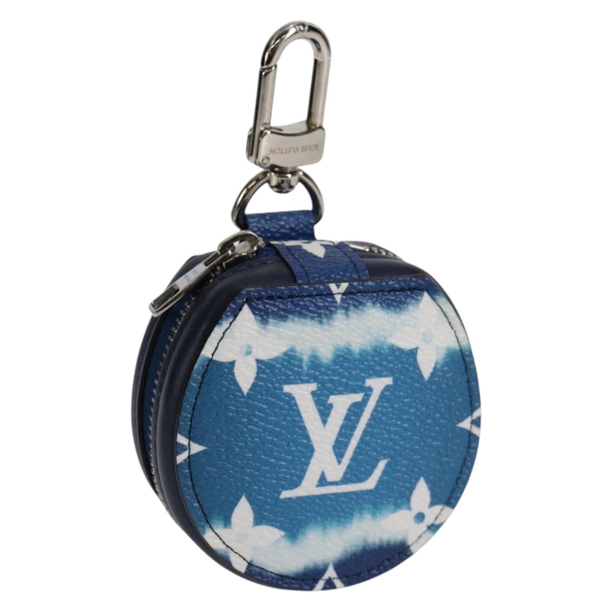 LOUIS VUITTON Monogram Escal Earphone Accessory Case Blue GI0491 LV Auth 136795M
