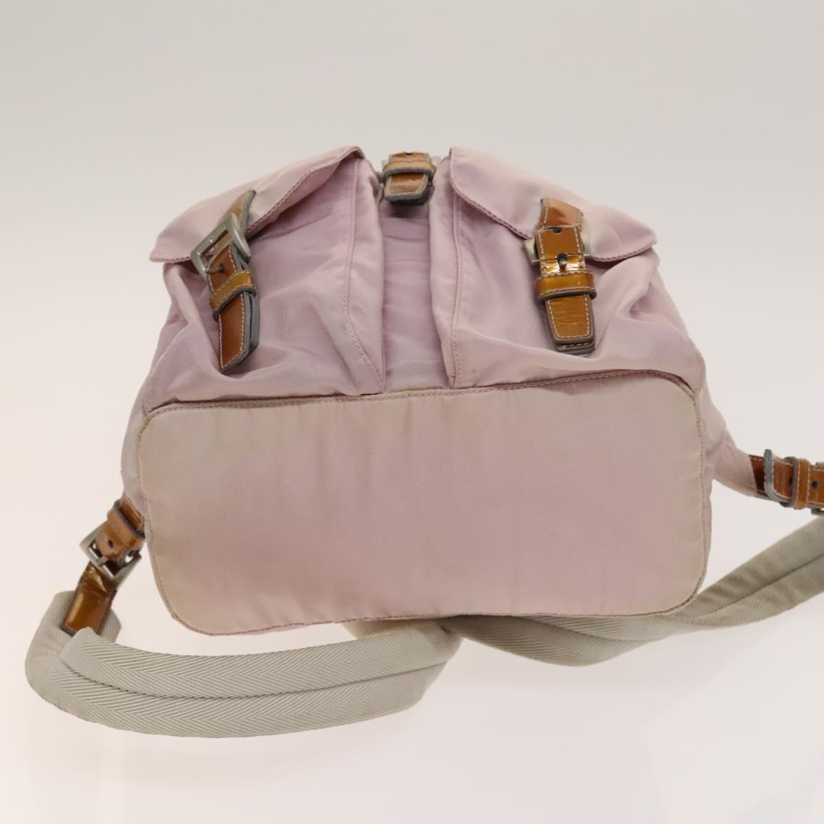 PRADA Backpack Nylon Pink Silver Auth 136807
