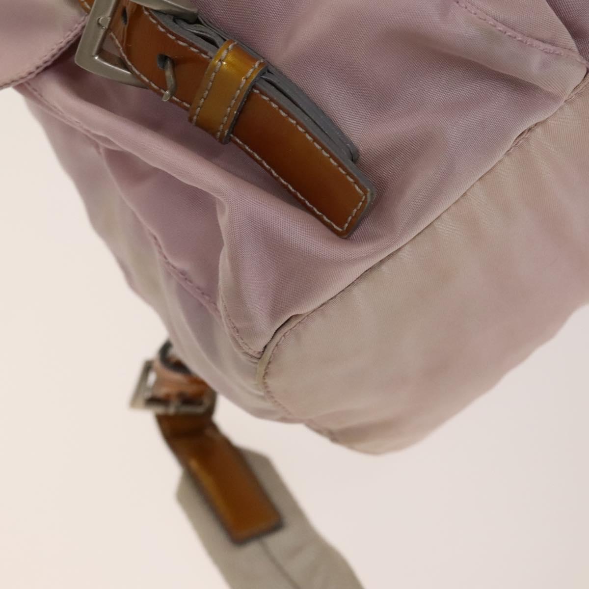 PRADA Backpack Nylon Pink Silver Auth 136807