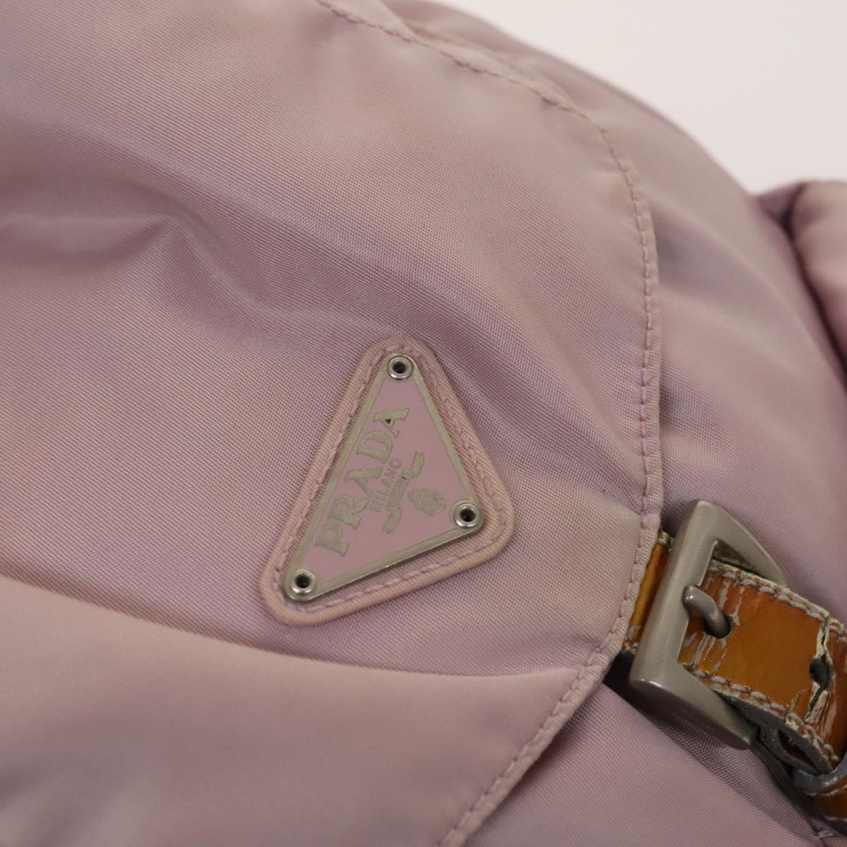 PRADA Backpack Nylon Pink Silver Auth 136807