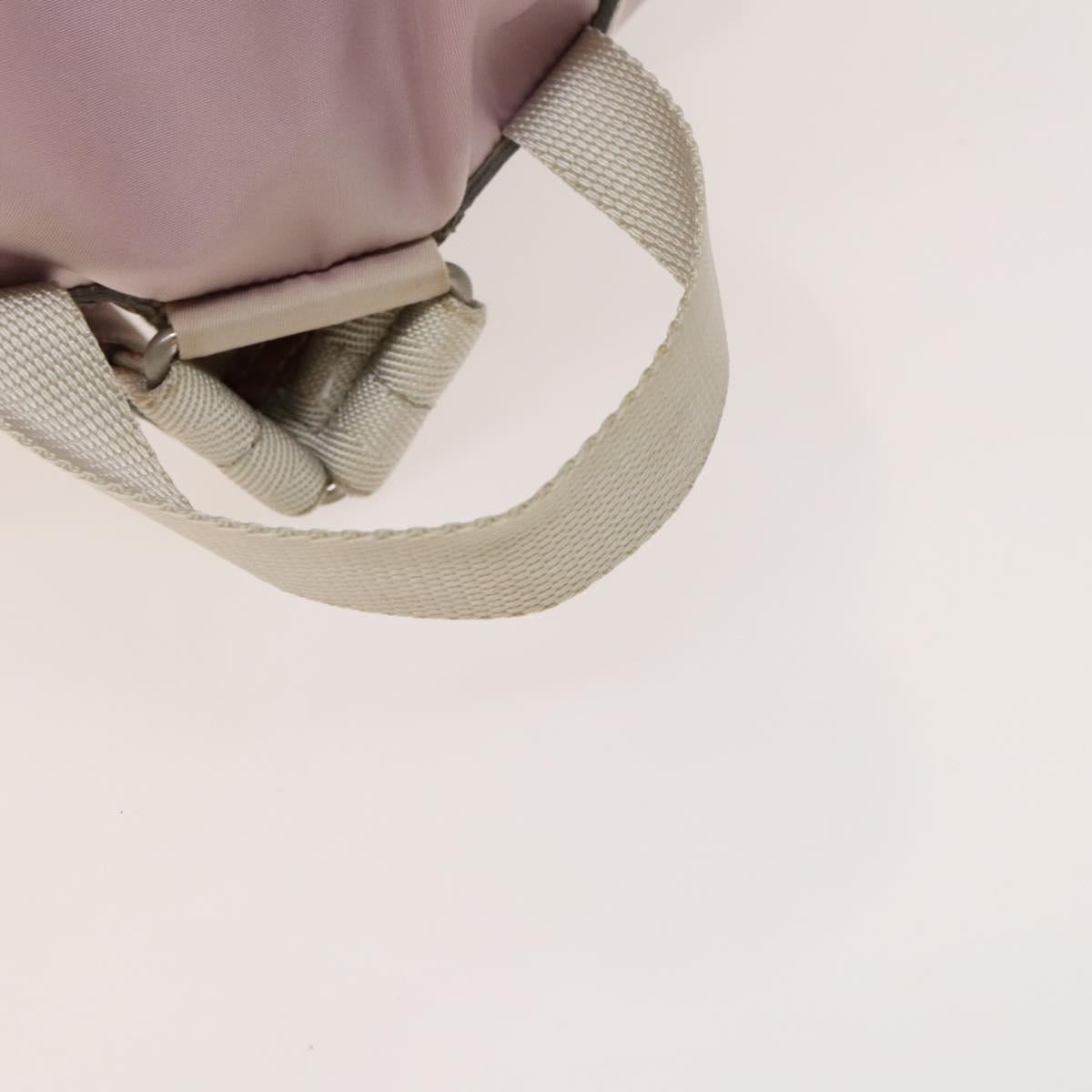 PRADA Backpack Nylon Pink Silver Auth 136807