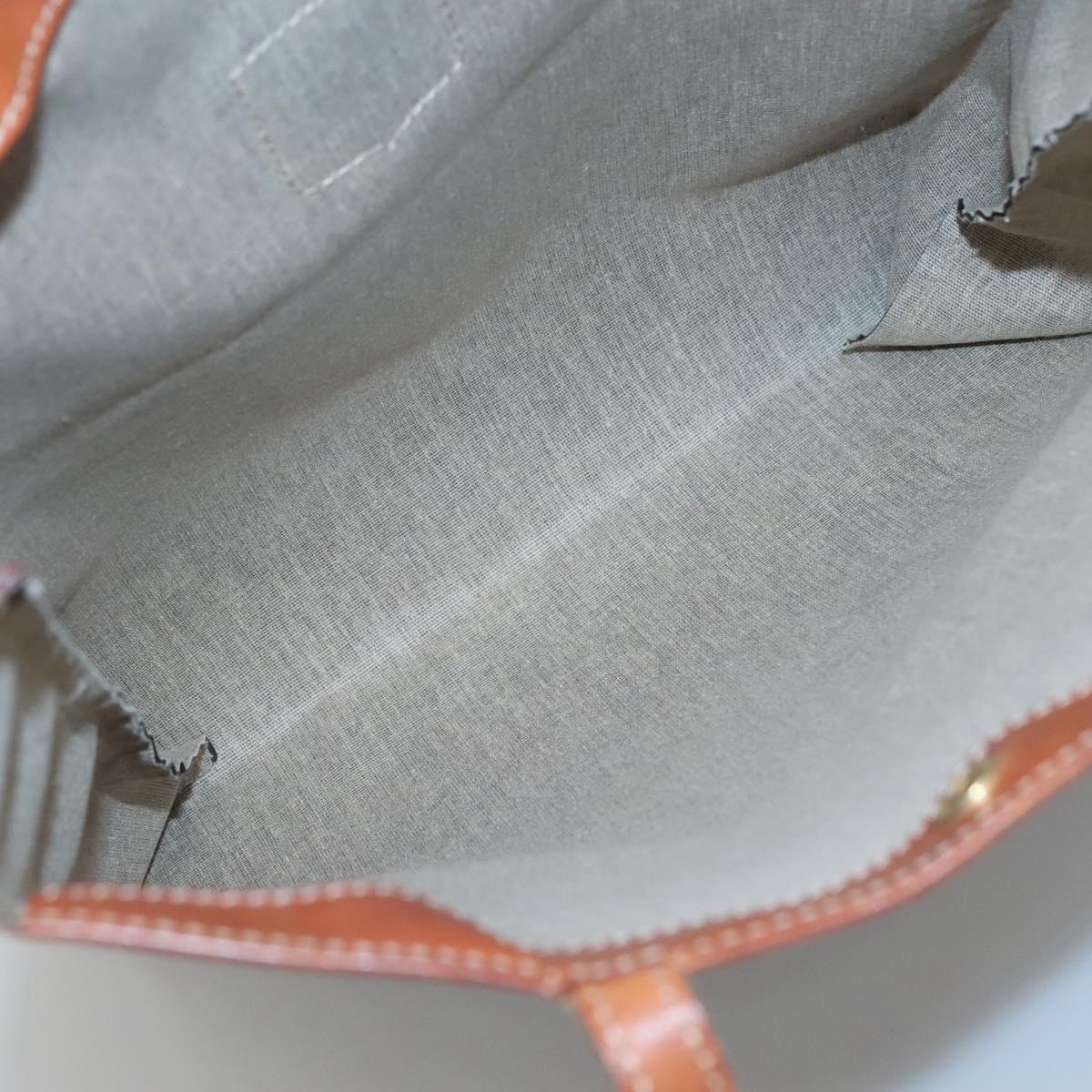 CELINE Macadam Canvas Tote Bag PVC Brown Gold Auth 136856