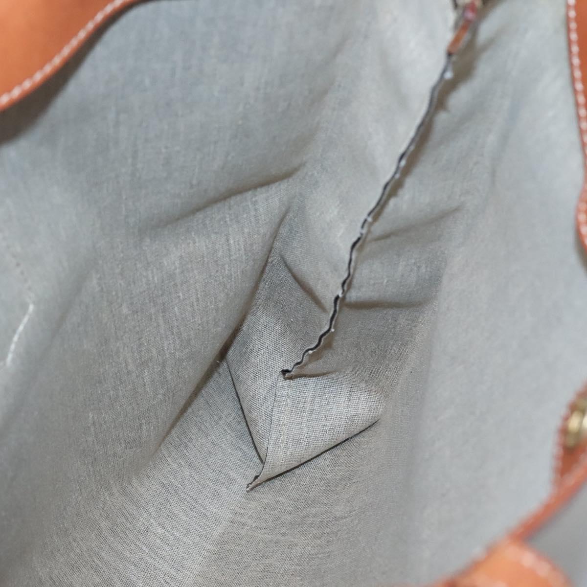 CELINE Macadam Canvas Tote Bag PVC Brown Gold Auth 136856