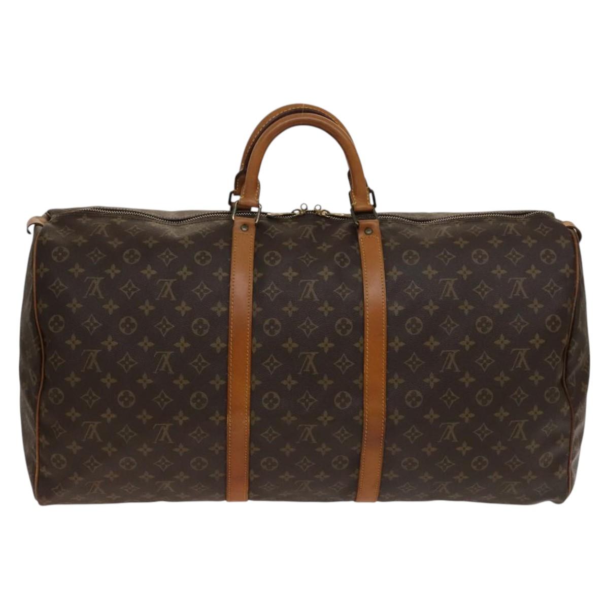 LOUIS VUITTON Monogram Keepall 60 Boston Bag M41422 LV Auth 136866