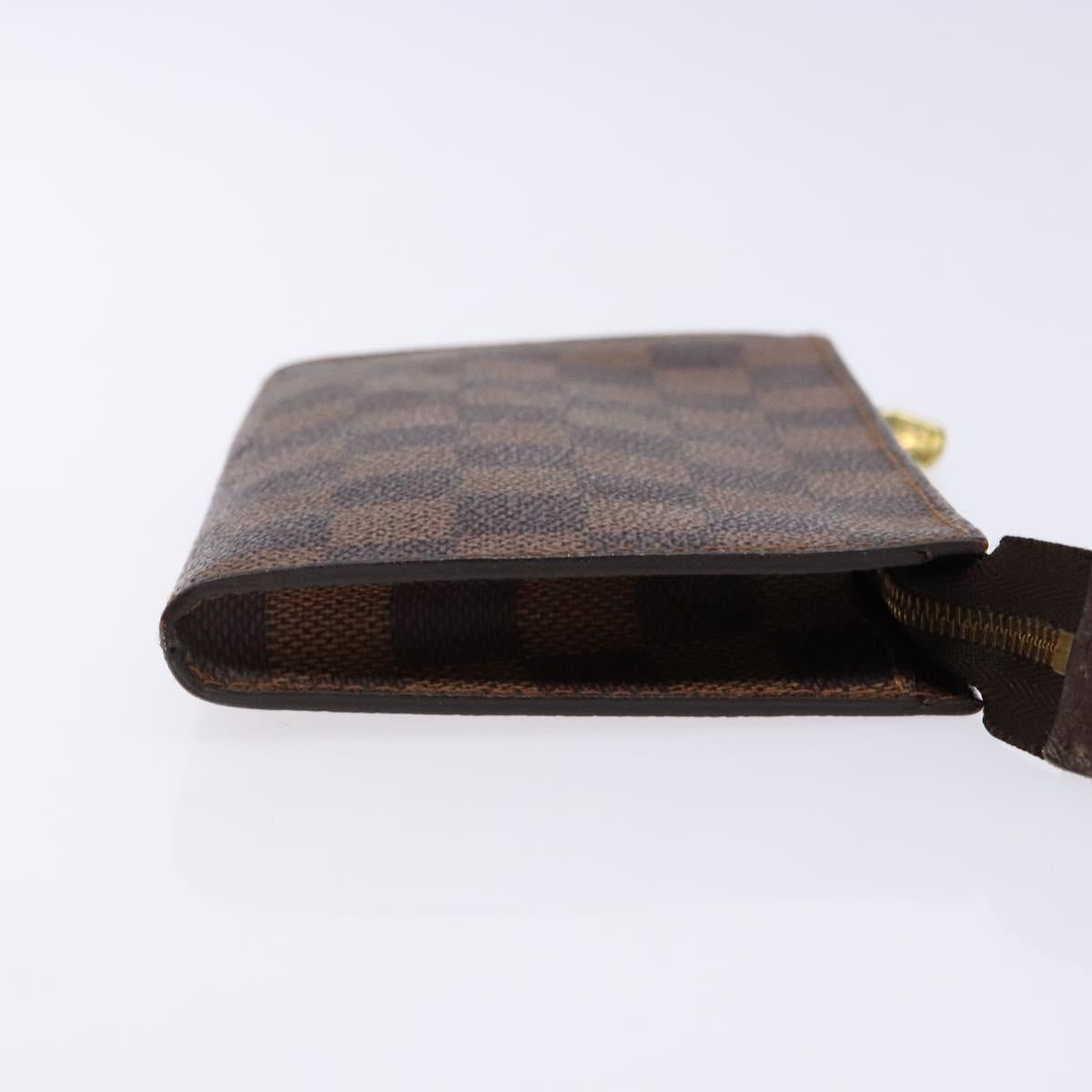 LOUIS VUITTON Damier Ebene Marais Pouch LV Auth 136870
