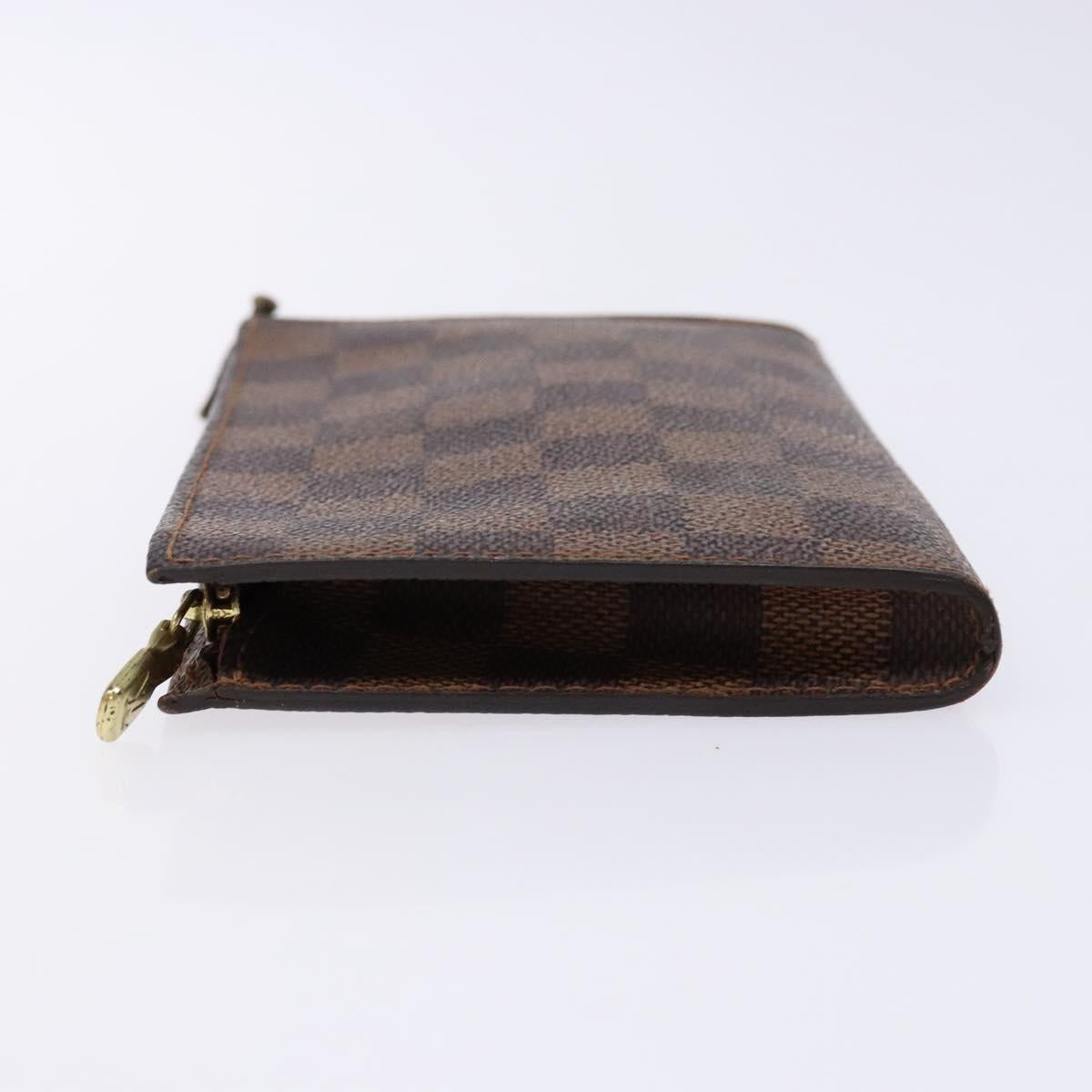 LOUIS VUITTON Damier Ebene Marais Pouch LV Auth 136870