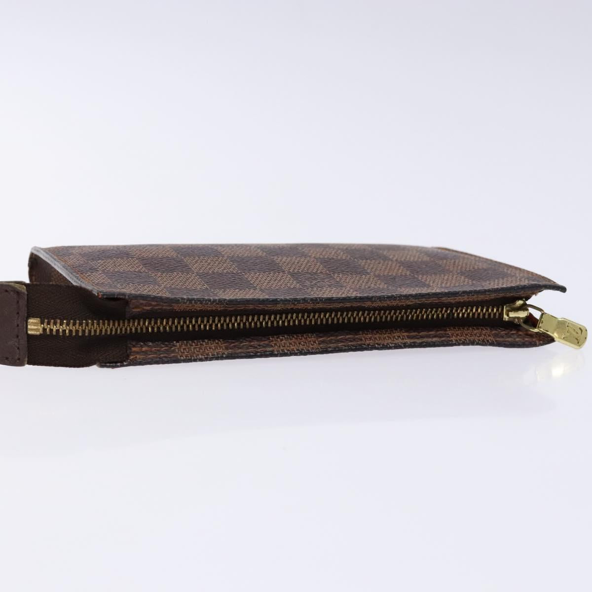 LOUIS VUITTON Damier Ebene Marais Pouch LV Auth 136870