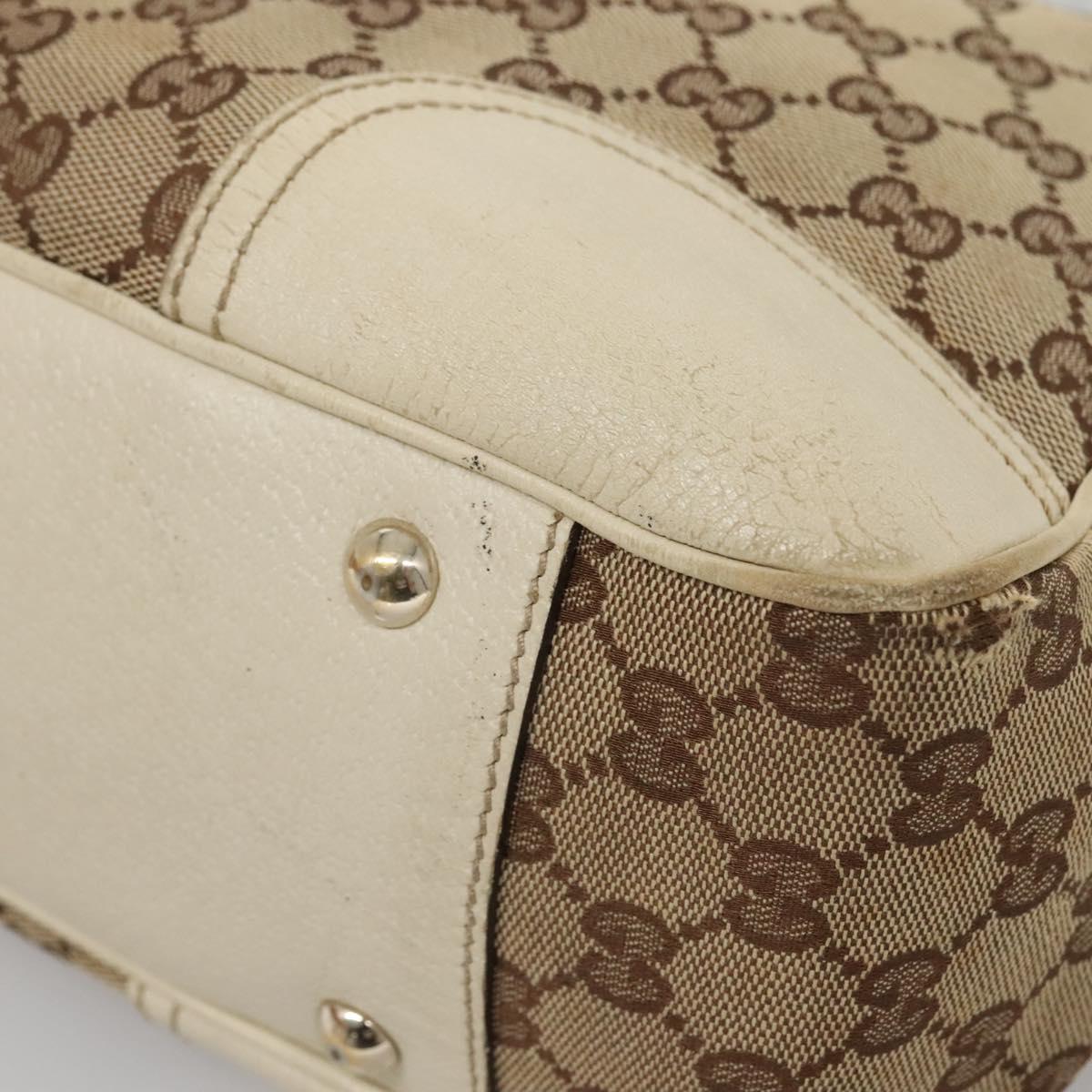 GUCCI Web Sherry Line GG Canvas Tote Bag Beige Green Red 163805 Auth 136879