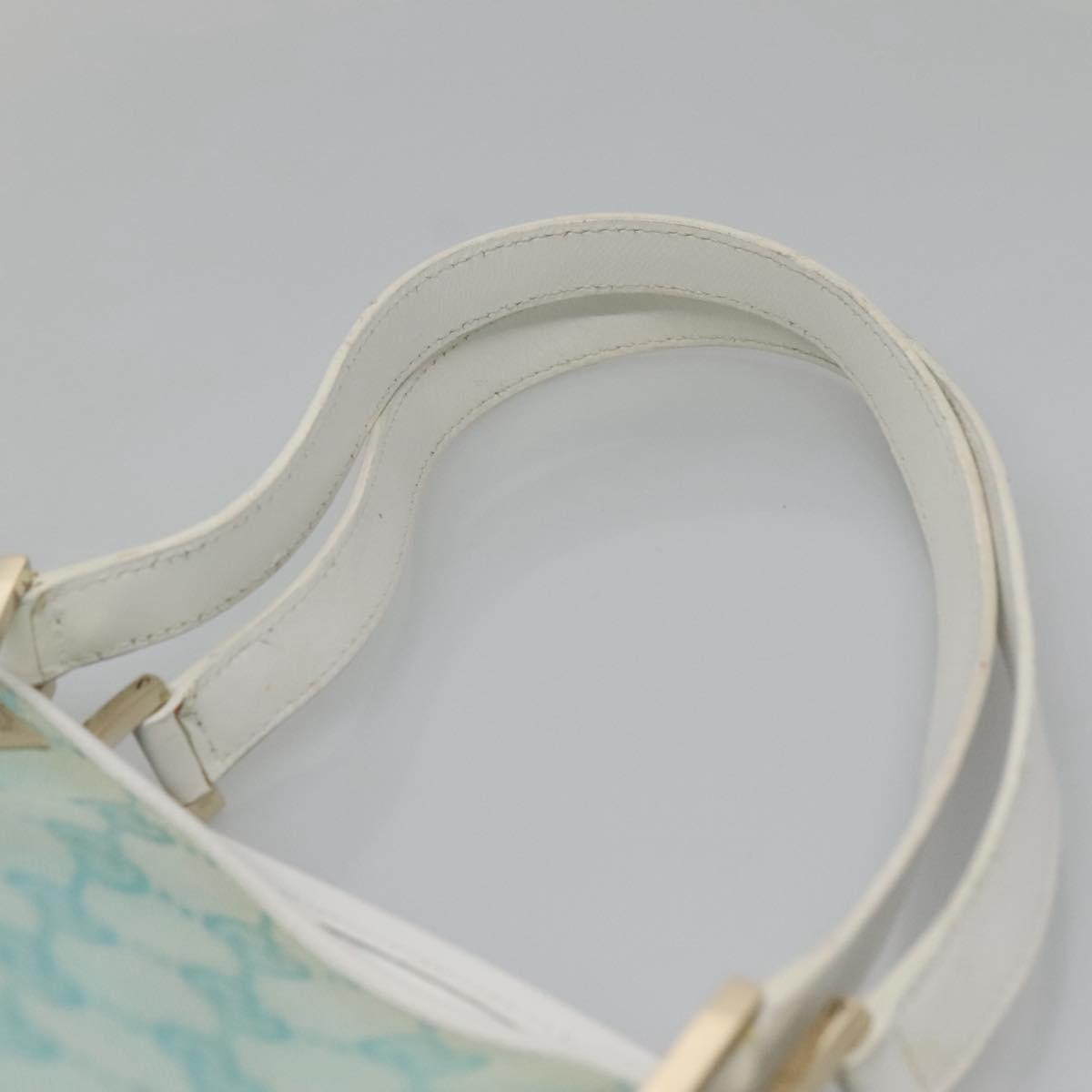 GUCCI GG Canvas Tote Bag Light Blue Gold 002 1098 1705 Auth 136880