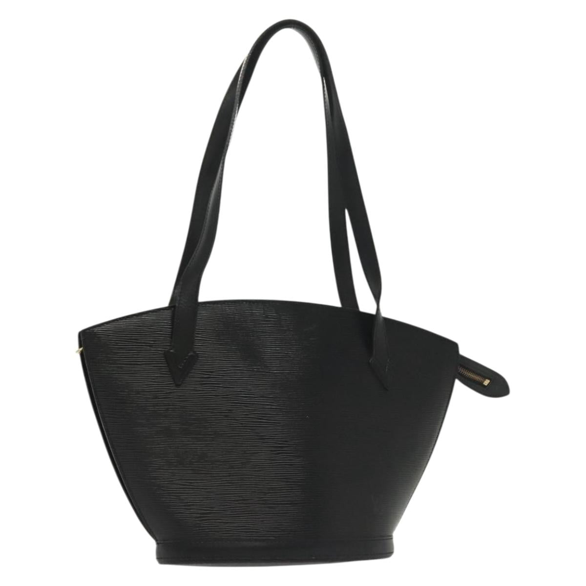 LOUIS VUITTON Epi Saint Jacques Powanie Long Bag Black M52332 LV Auth 136886