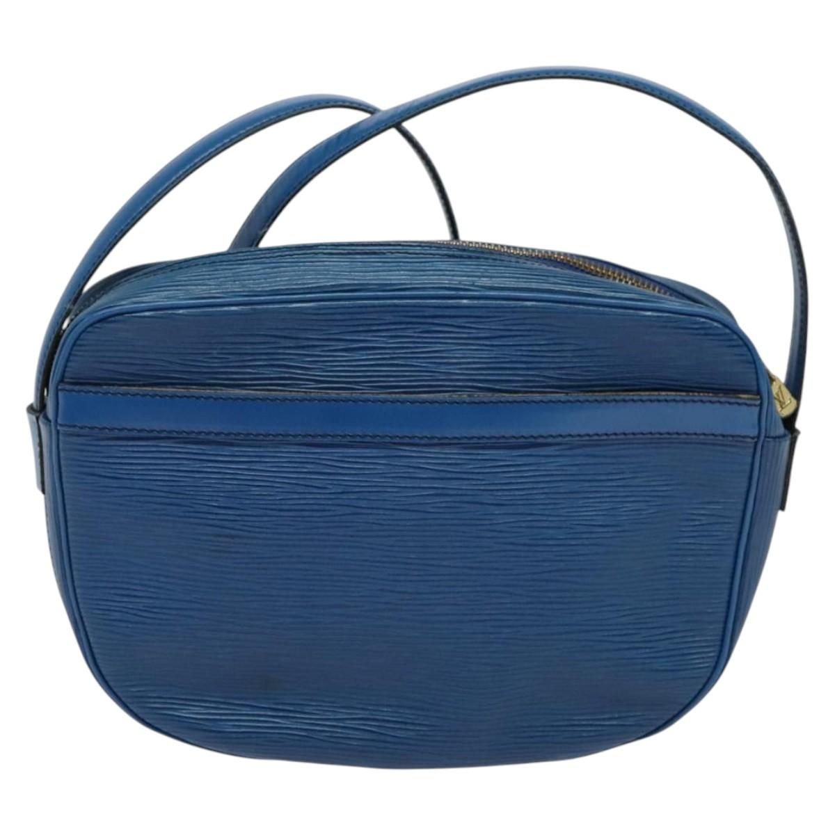 LOUIS VUITTON Epi June Feuille Shoulder Bag Blue M52155 LV Auth 136887