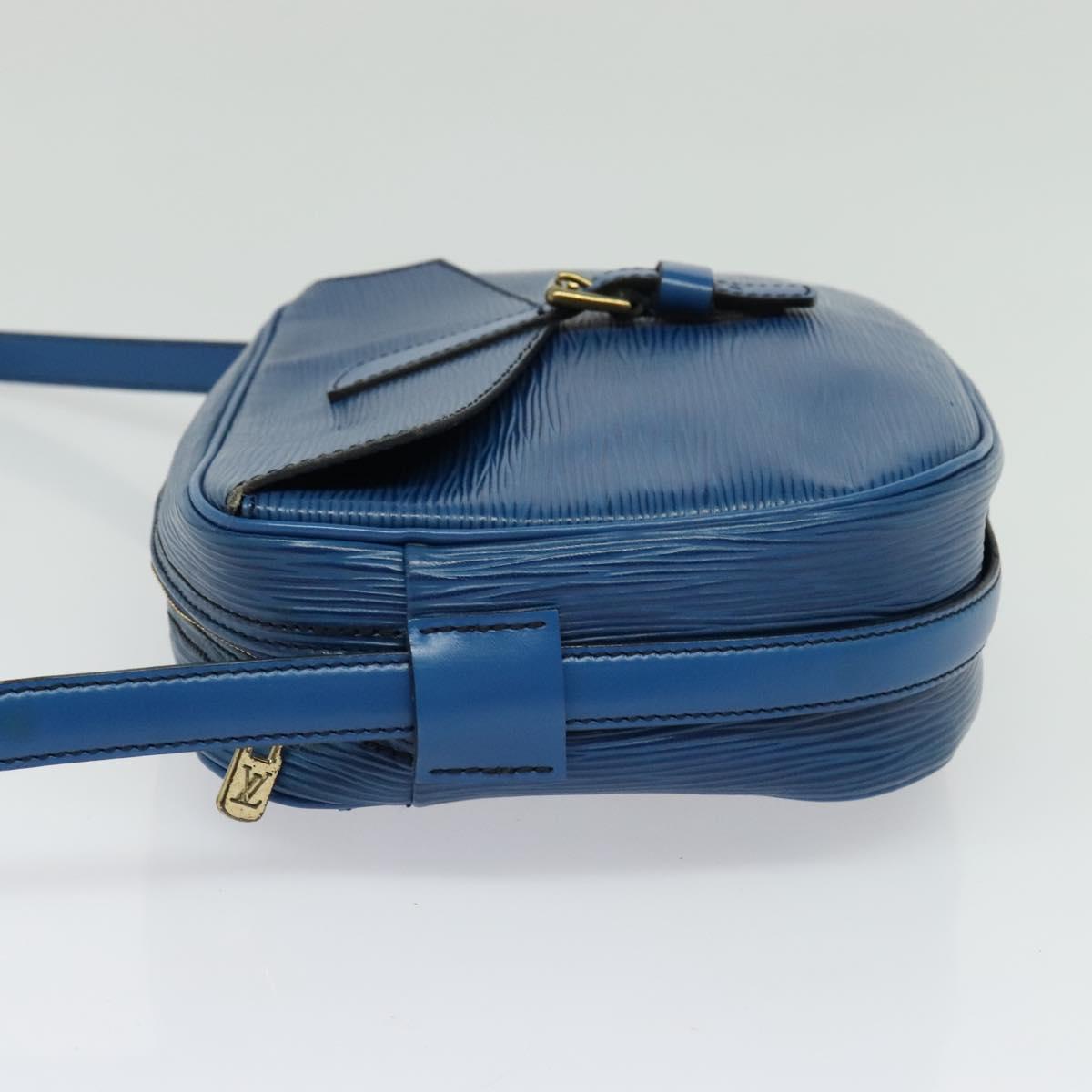 LOUIS VUITTON Epi June Feuille Shoulder Bag Blue M52155 LV Auth 136887
