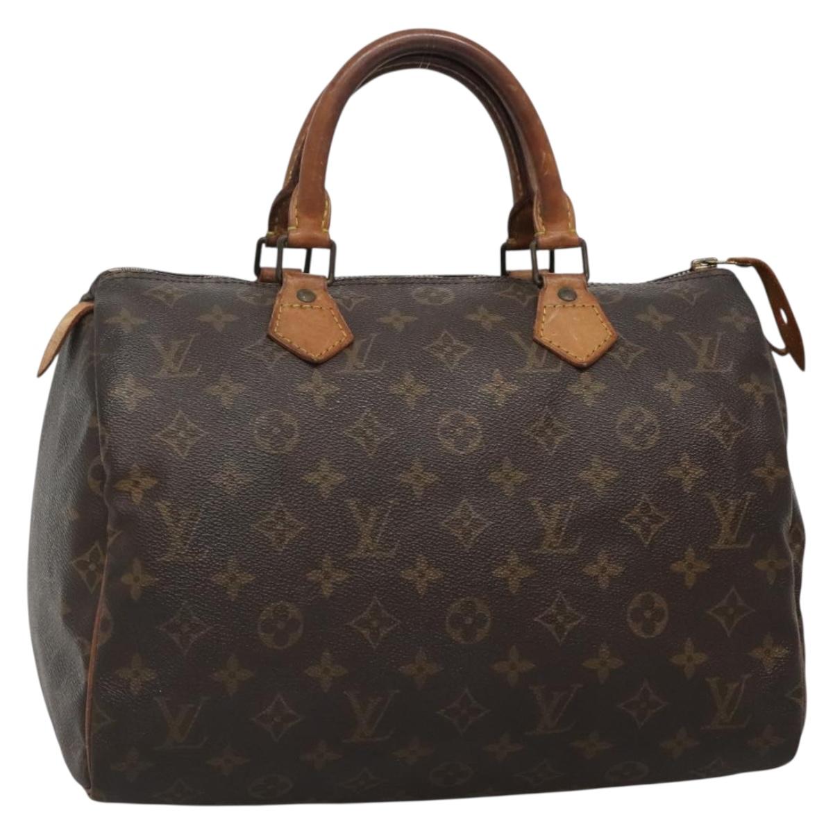 LOUIS VUITTON Monogram Speedy 30 Hand Bag M41526 LV Auth 136899