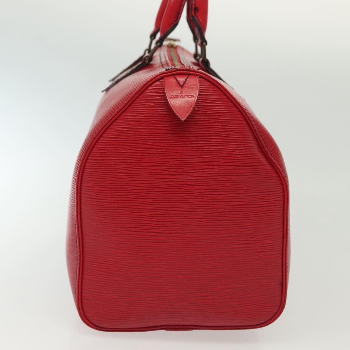 LOUIS VUITTON Epi Speedy 35 Hand Bag Castilian Red M42997 LV Auth 136904