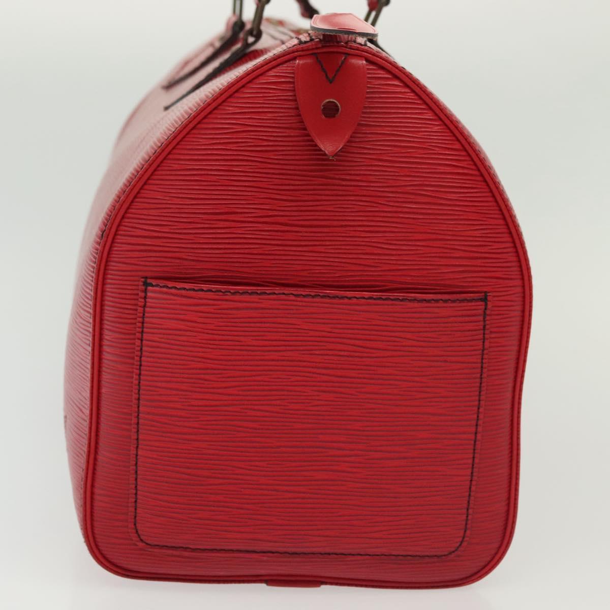 LOUIS VUITTON Epi Speedy 35 Hand Bag Castilian Red M42997 LV Auth 136904