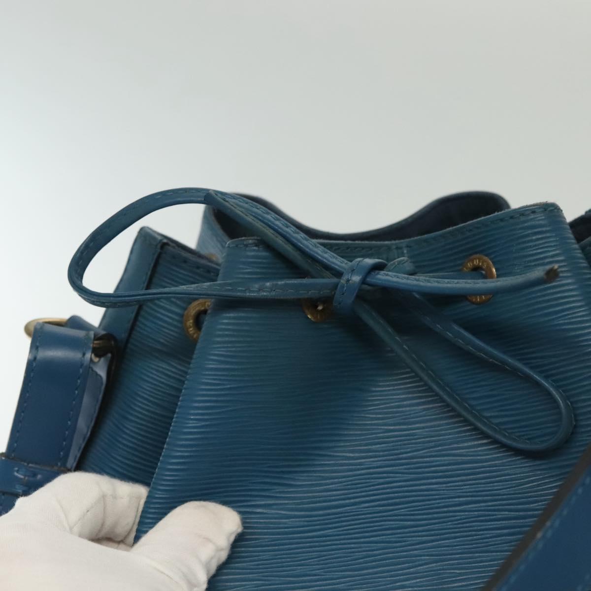 LOUIS VUITTON Epi Petit Noe Shoulder Bag Blue M44105 LV Auth 136907