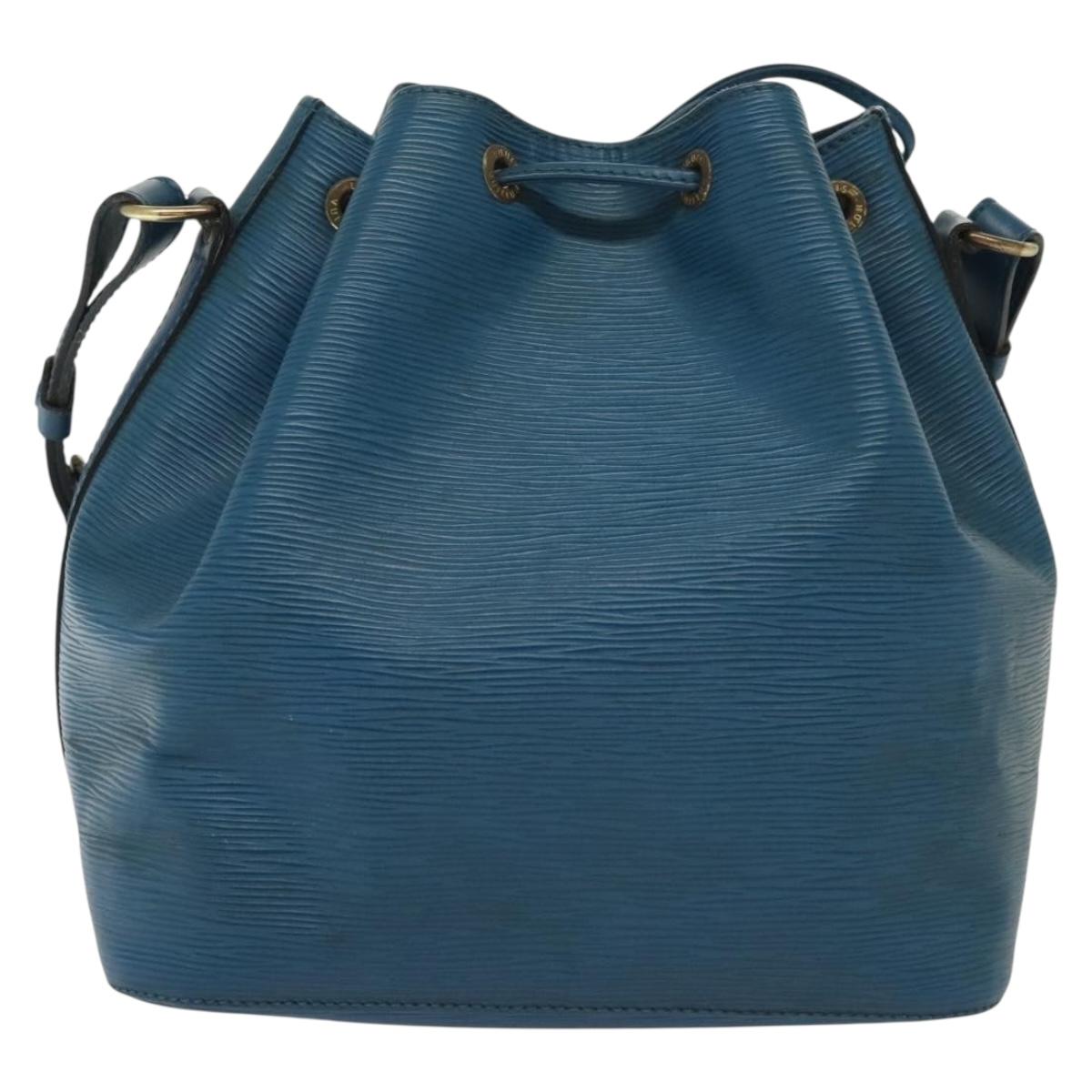 LOUIS VUITTON Epi Petit Noe Shoulder Bag Blue M44105 LV Auth 136907