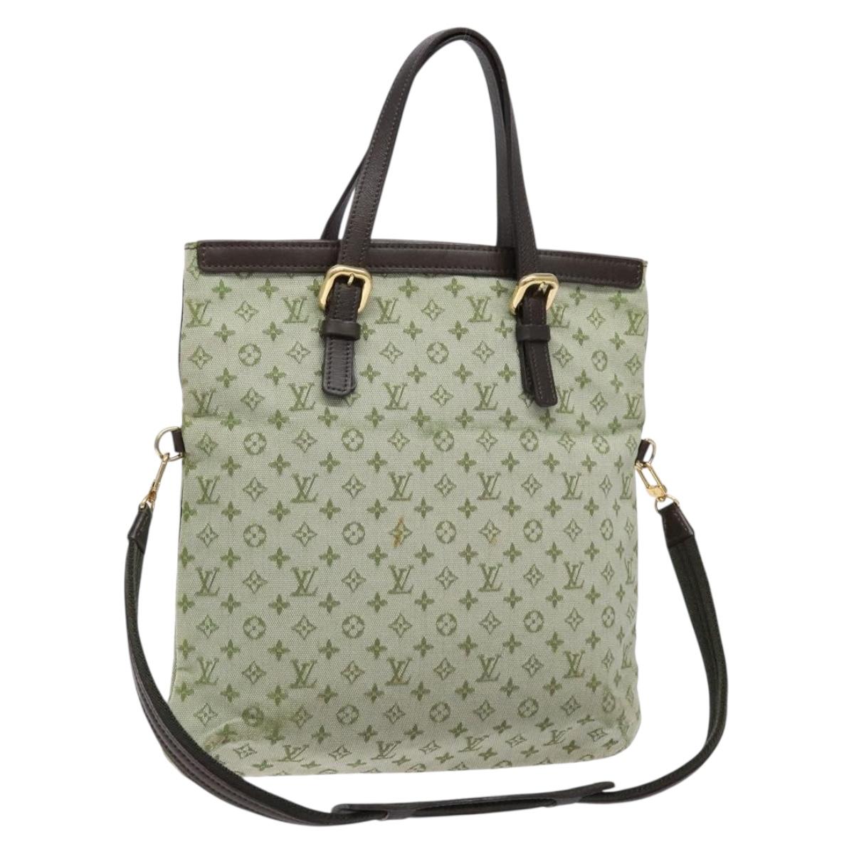 LOUIS VUITTON Monogram Mini Françoise Tote Bag 2way Khaki M92209 LV Auth 136910