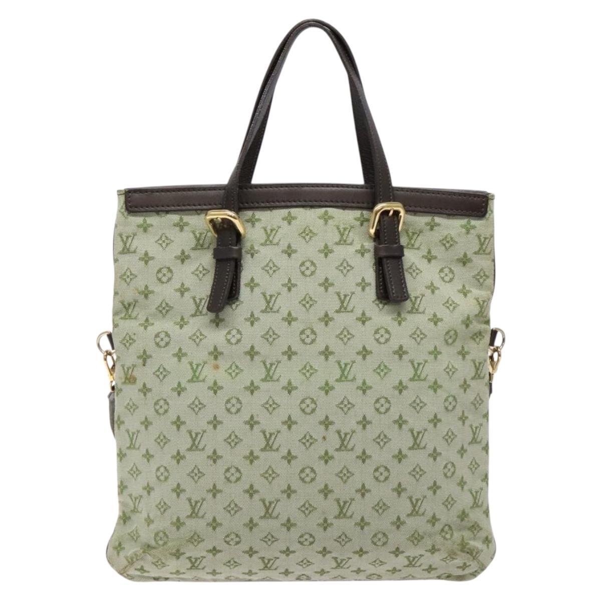 LOUIS VUITTON Monogram Mini Françoise Tote Bag 2way Khaki M92209 LV Auth 136910