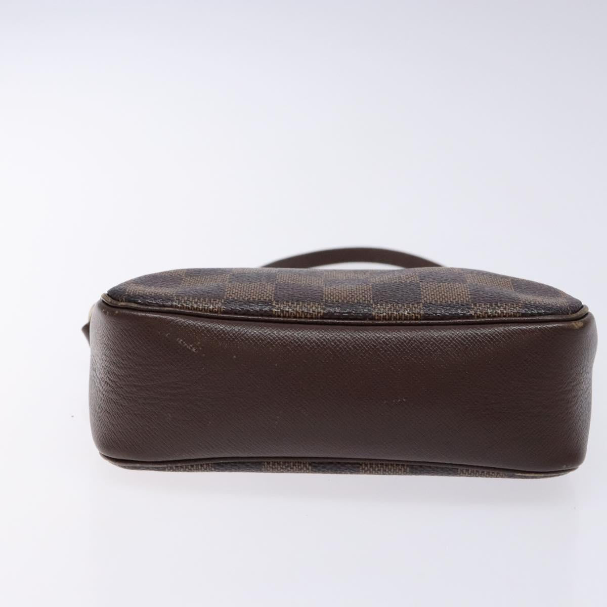 LOUIS VUITTON Damier Ebene Trousse Makeup Pouch N51982 LV Auth 136912