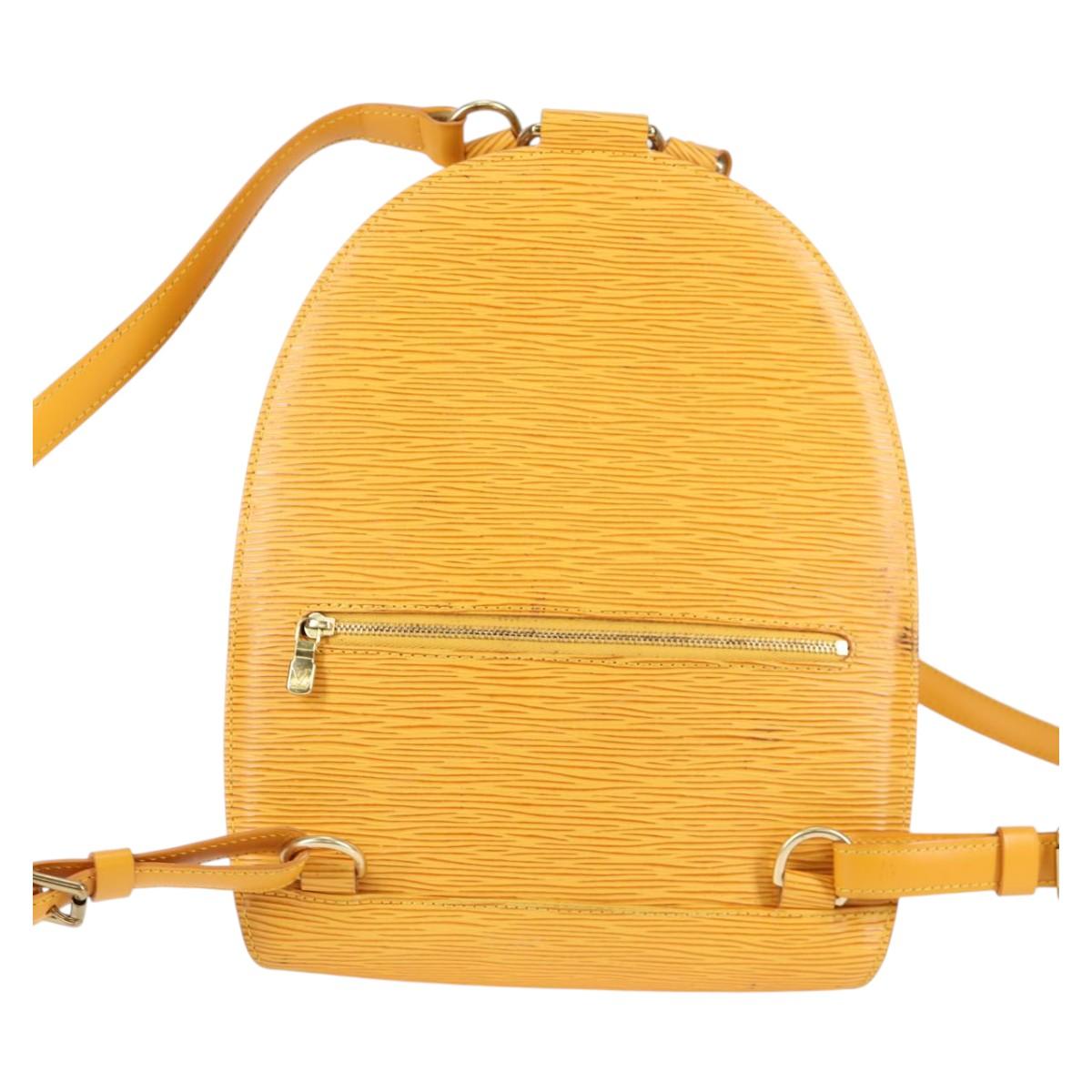 LOUIS VUITTON Epi Mabillon Backpack Yellow M52239 LV Auth 136925
