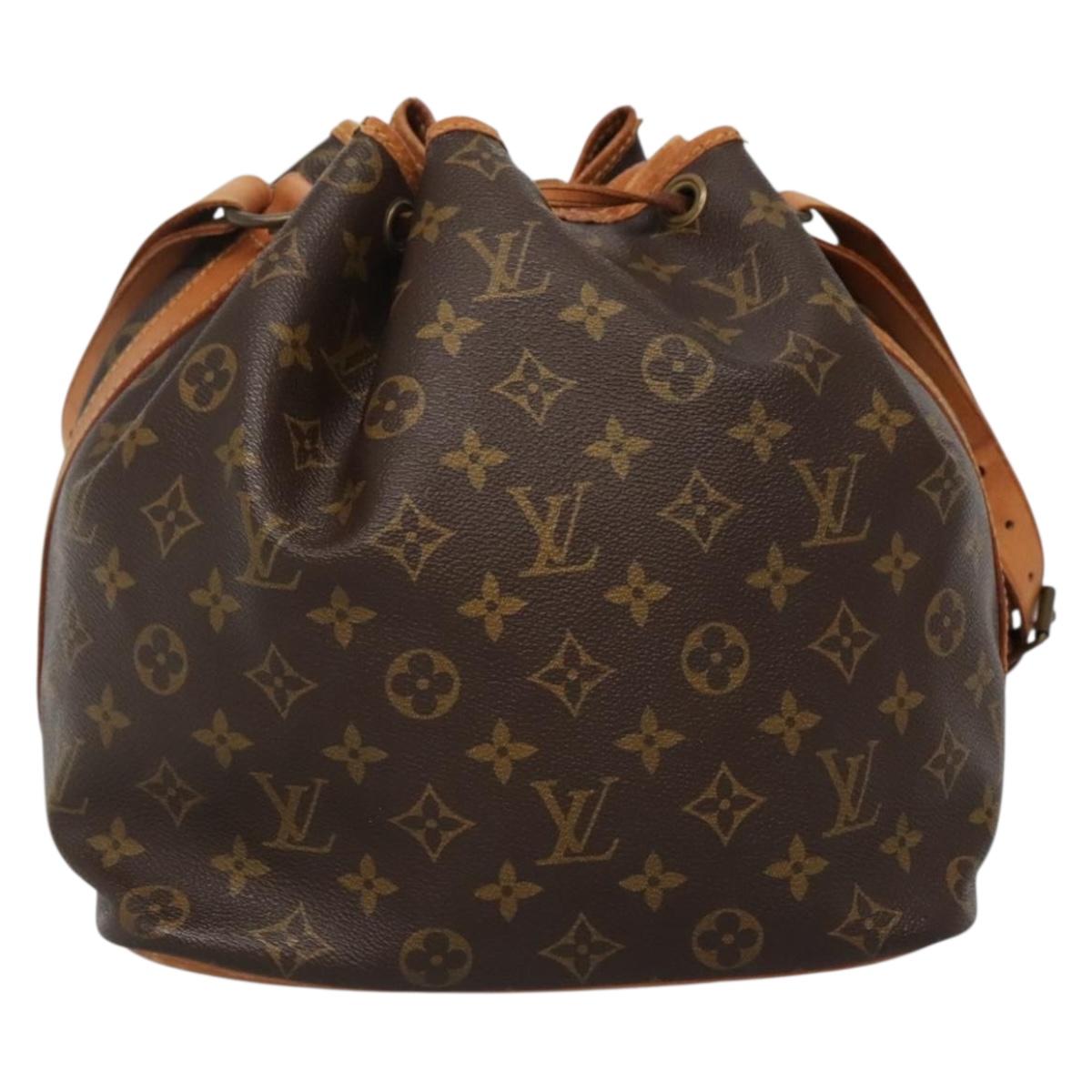 LOUIS VUITTON Monogram Petit Noe Shoulder Bag M42226 LV Auth 136931
