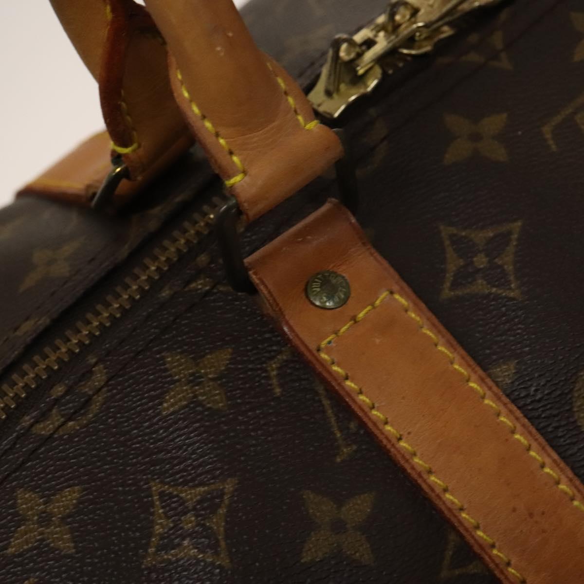 LOUIS VUITTON Monogram Keepall 55 Boston Bag M41424 LV Auth 136944
