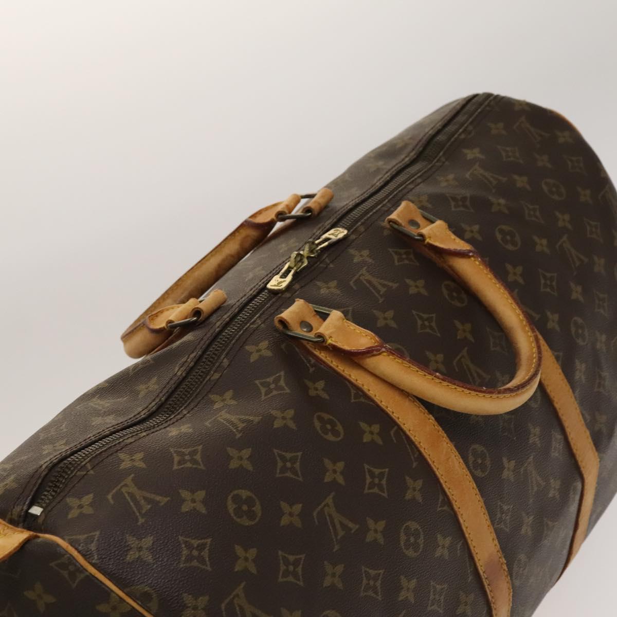 LOUIS VUITTON Monogram Keepall 55 Boston Bag M41424 LV Auth 136945