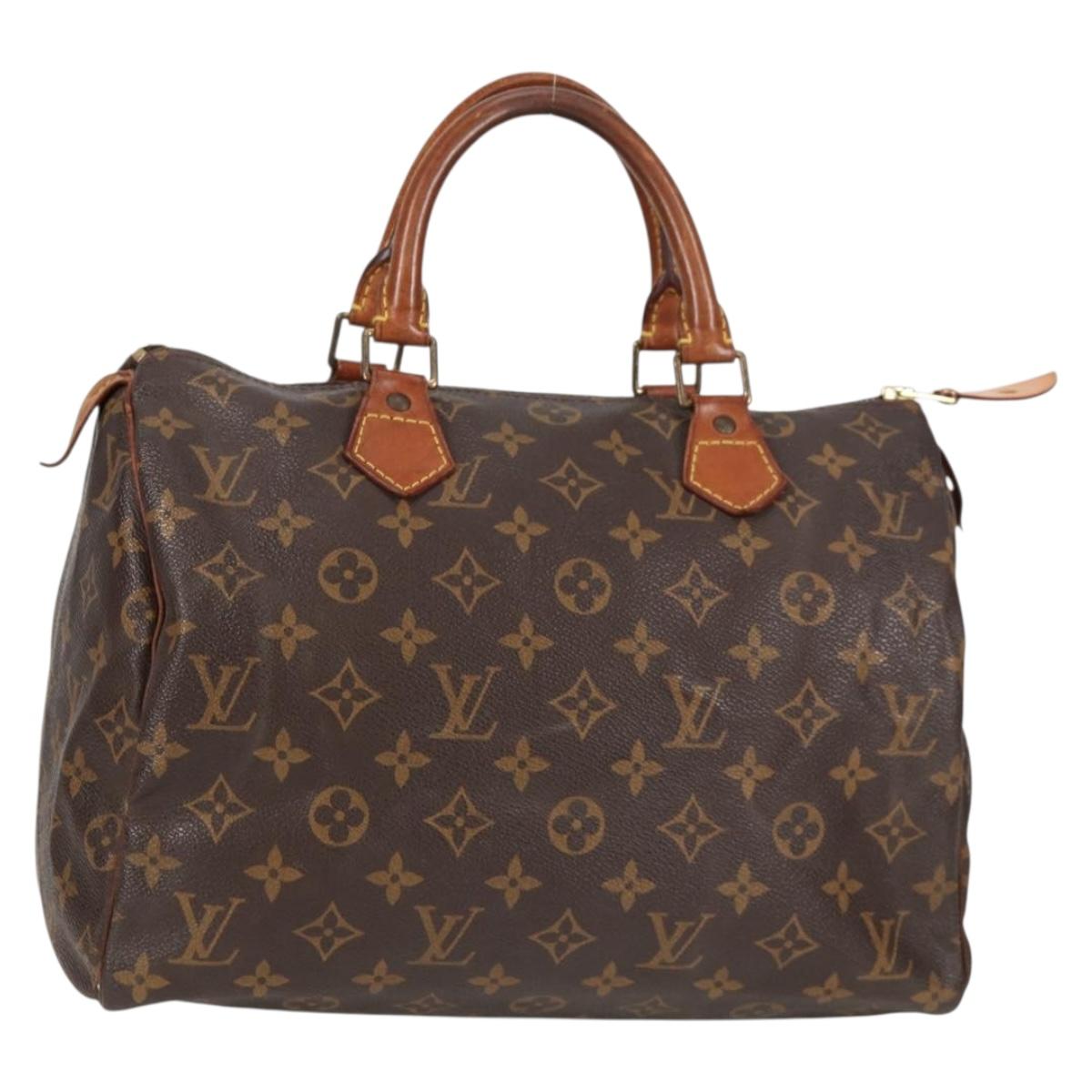 LOUIS VUITTON Monogram Speedy 30 Hand Bag M41526 LV Auth 136959