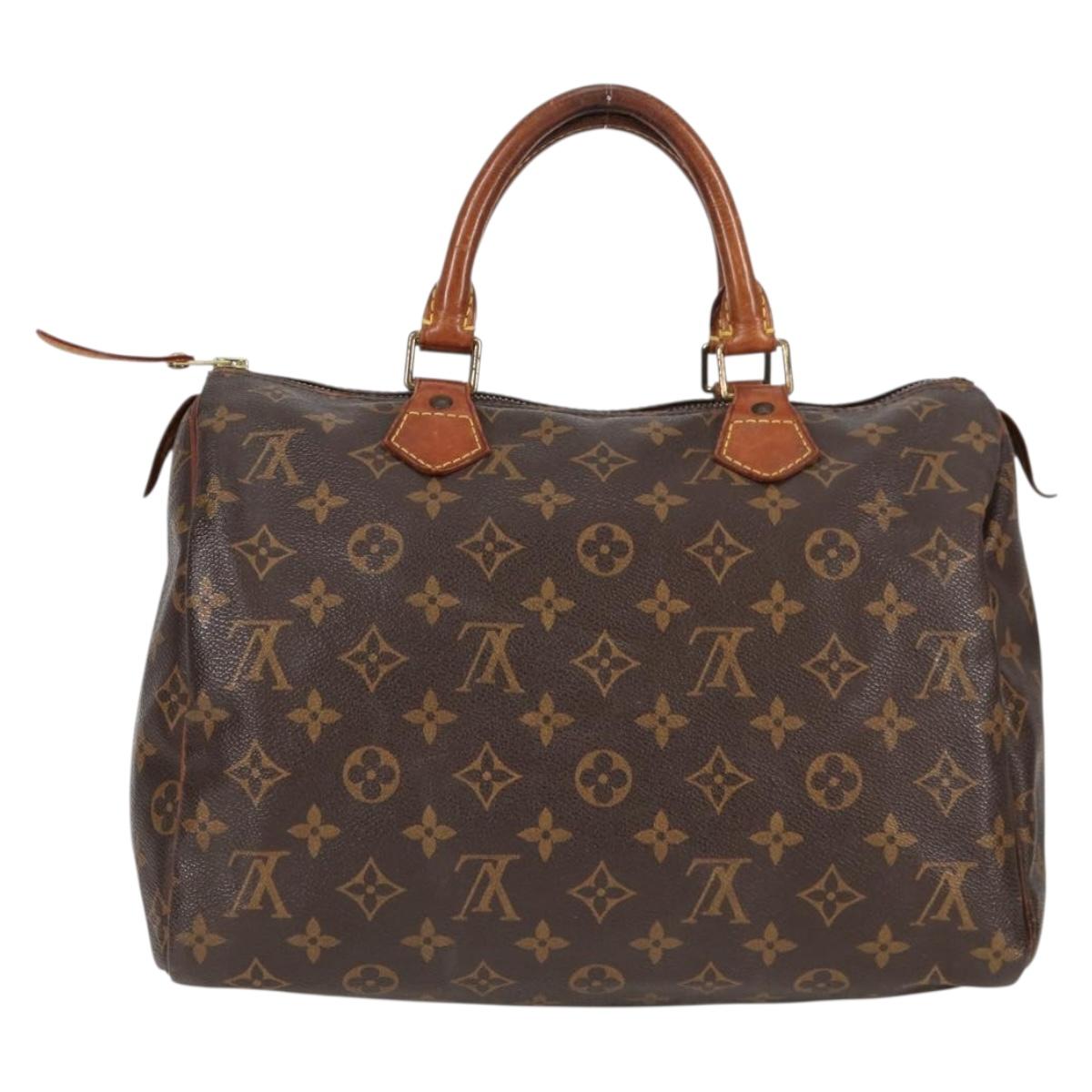 LOUIS VUITTON Monogram Speedy 30 Hand Bag M41526 LV Auth 136959