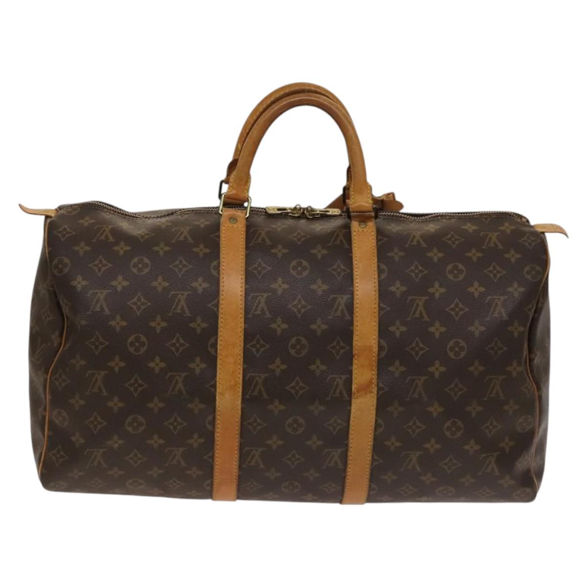 LOUIS VUITTON Monogram Keepall 50 Boston Bag M41426 LV Auth 136960