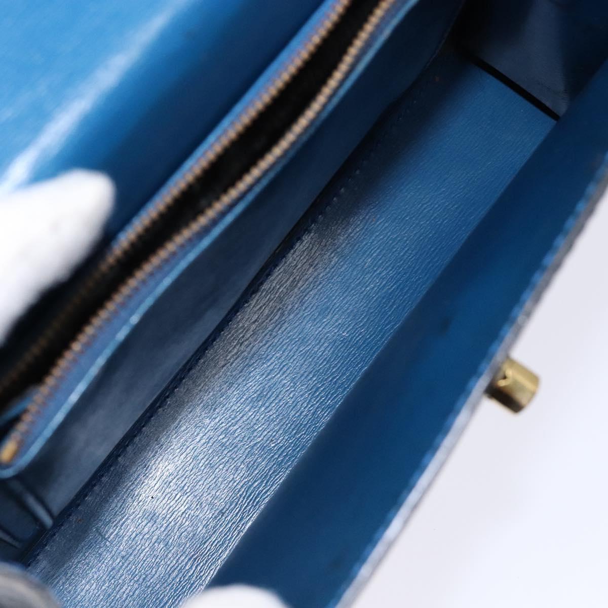 LOUIS VUITTON Epi Malesherbes Hand Bag Blue M52375 LV Auth 136983