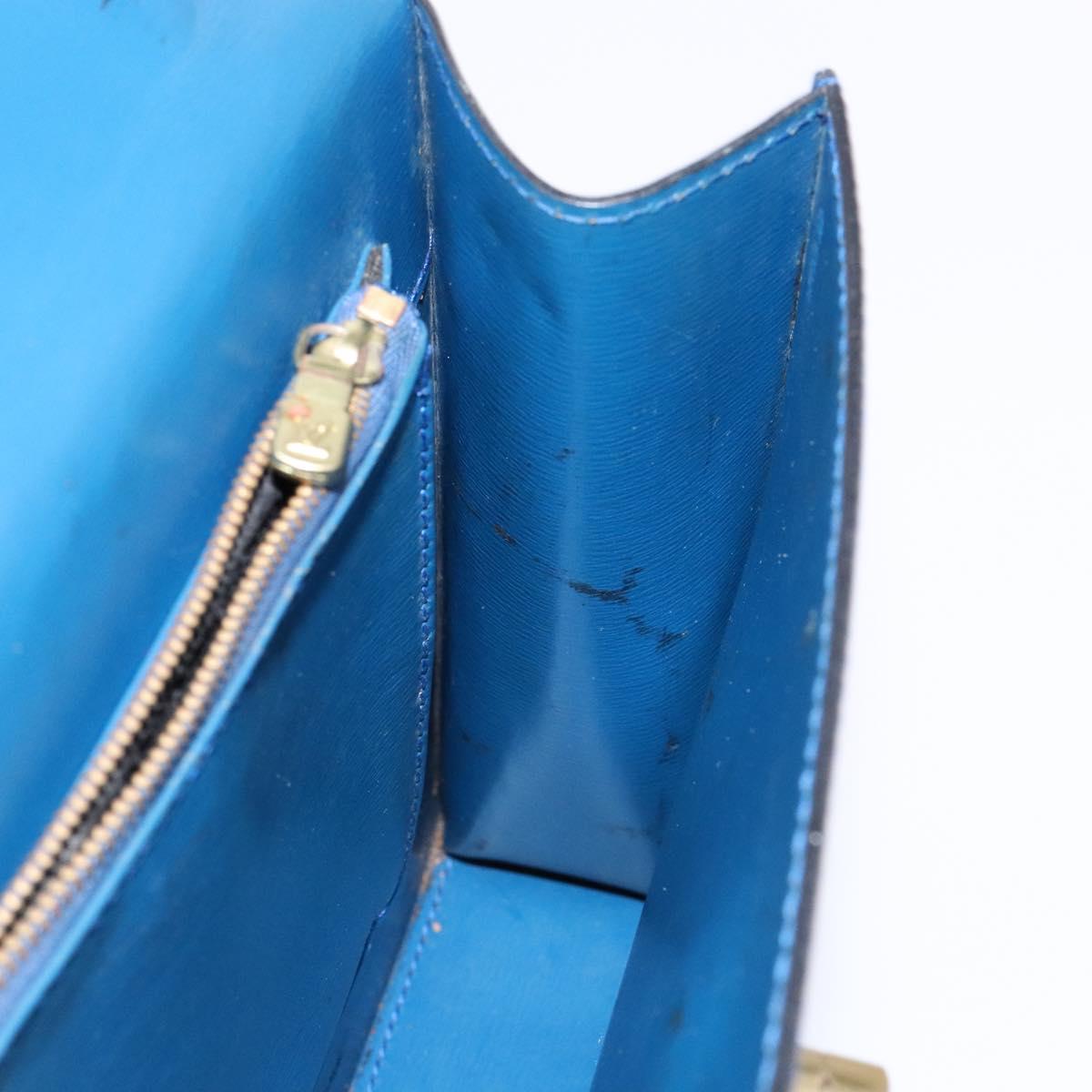 LOUIS VUITTON Epi Malesherbes Hand Bag Blue M52375 LV Auth 136983